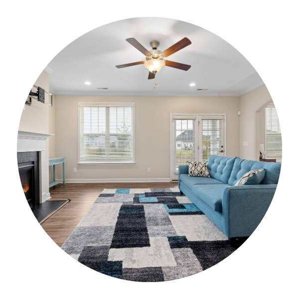 ceiling fan in living space