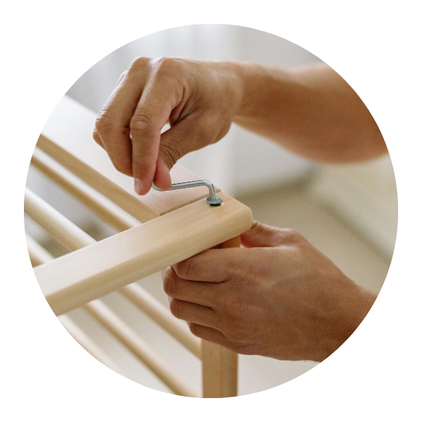 putting together furniture