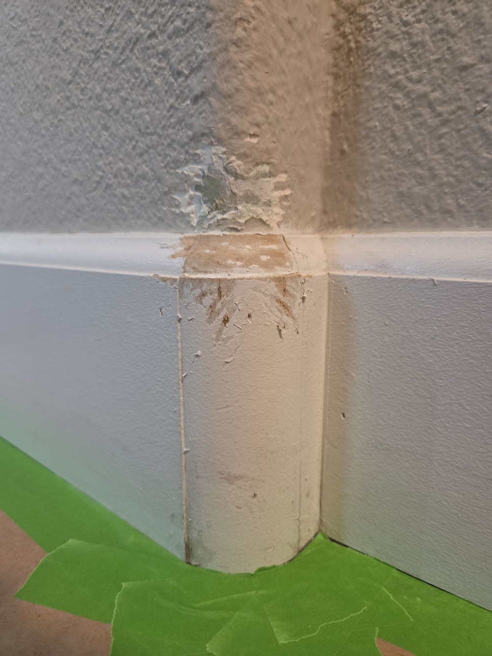 Damaged Baseboard Trim - Rancho Bernardo