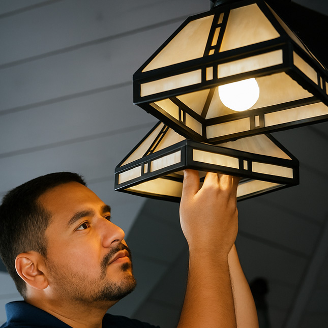 Light Fixture Installation by Rapid Repair Handyman