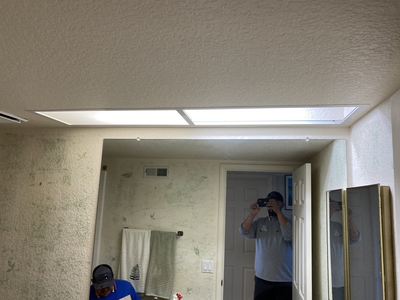 florescent light before