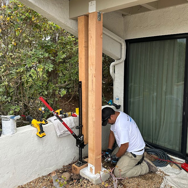 Patio Support Post Replacement in Rancho Bernardo California