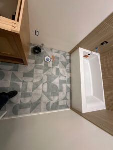 Finished bathroom renovation in Vista California